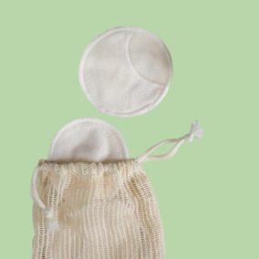   Croll&Denecke Gesichtsreinigungskissen, in einem Rami-Waschbeutel, 4 Stück/Packung