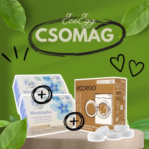 SensEco Illatmentes Mosólapka Duopakk + Ecoegg GépTisztító | Minimalista, vegyszermentes mosás