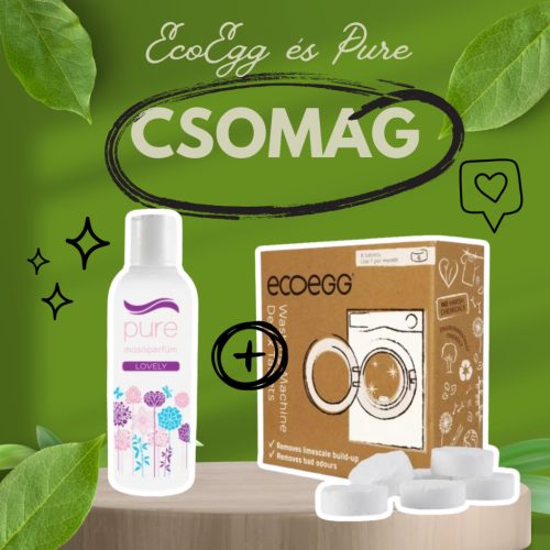 Pure Lovely Mosóparfüm + Ecoegg GépTisztító | Virágos vegán illat + természetes géptisztaság