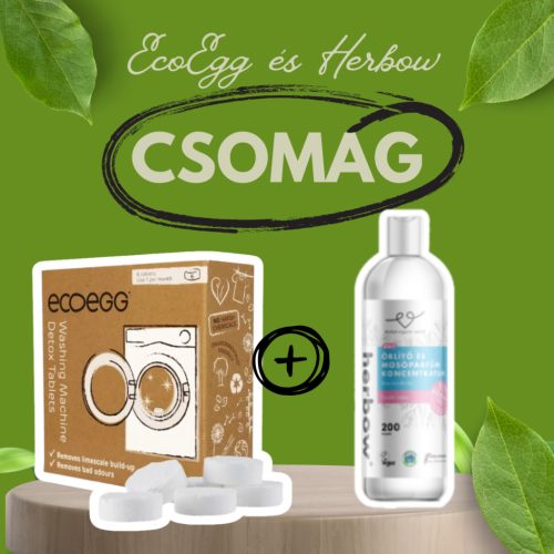 Herbow Tündér Baba Mosóparfüm + Ecoegg GépTisztító | Bababarát illat, tiszta gép