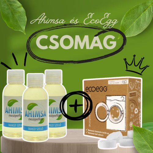 Ahimsa Tavaszi Szellő Mosóparfüm + Ecoegg GépTisztító | Frissesség és tisztaság csomagban!