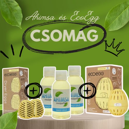 Ahimsa Tavaszi Szellő Mosóparfüm + Ecoegg Mosótojás + Szárítótojás | Tavaszi frissesség + természetes mosás-szárítás egy csomagban