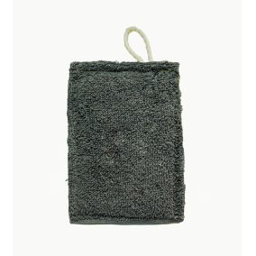 Luffa frottíros fürdőszivacs - 8x10-12cm - szürke