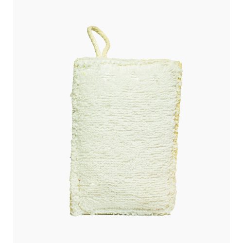 Luffa frottíros fürdőszivacs - 8x10-12cm - fehér