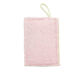 Luffa frottíros fürdőszivacs - 8x10-12cm - rózsaszín