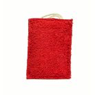 Luffa frottíros fürdőszivacs - 8x10-12cm - piros