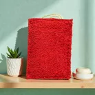 Luffa frottíros fürdőszivacs - 8x10-12cm - piros