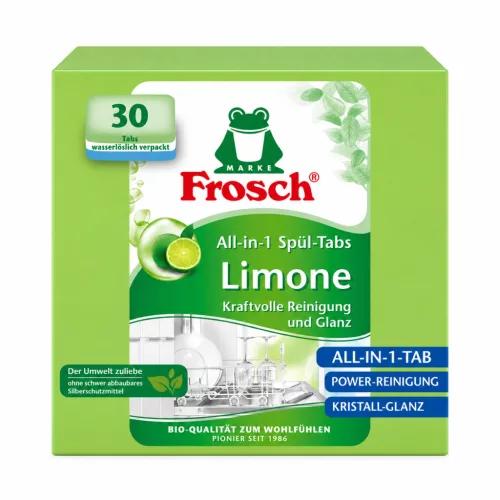 Frosch mosogatógép tabletta zöldcitrom 30db