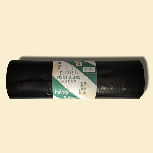 Bibo - eco 100% újrahasznosított hulladékgyűjtő zsák, 160l - 10db/roll (80x120cm)