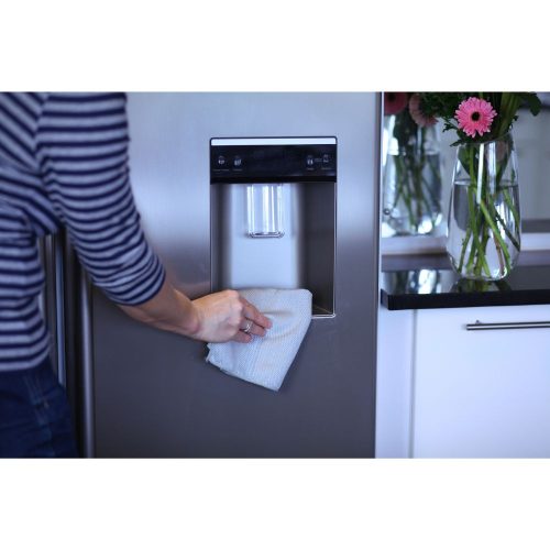 EcoHome – 4-balenie čistiacej utierky Na čistenie povrchov z nehrdzavejúcej ocele a domácich spotrebičov INOX