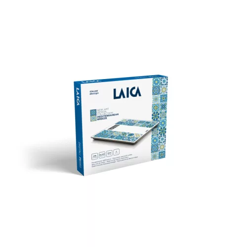 LAICA digitális személymérleg USB töltés funkcióval Mediterrán kék 180 kg-ig