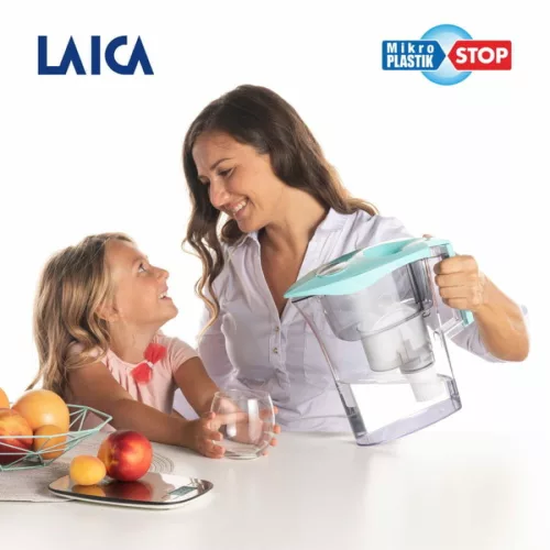 LAICA mikroplasztik- Stop vízszűrő kancsó mechanikus kijelzővel 1 db bi-flux és 1 db mikroplasztik