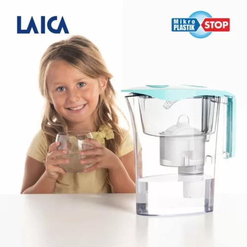 LAICA mikroplasztik- Stop vízszűrő kancsó mechanikus kijelzővel 1 db bi-flux és 1 db mikroplasztik