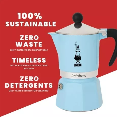 Bialetti KÁVÉFŐZŐ KOTYOGÓS 3 SZEMÉLYES 5042 RAINBOW