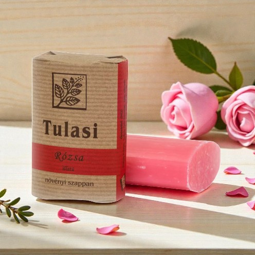 Tulasi Ovális Szappan - Rózsa 100g