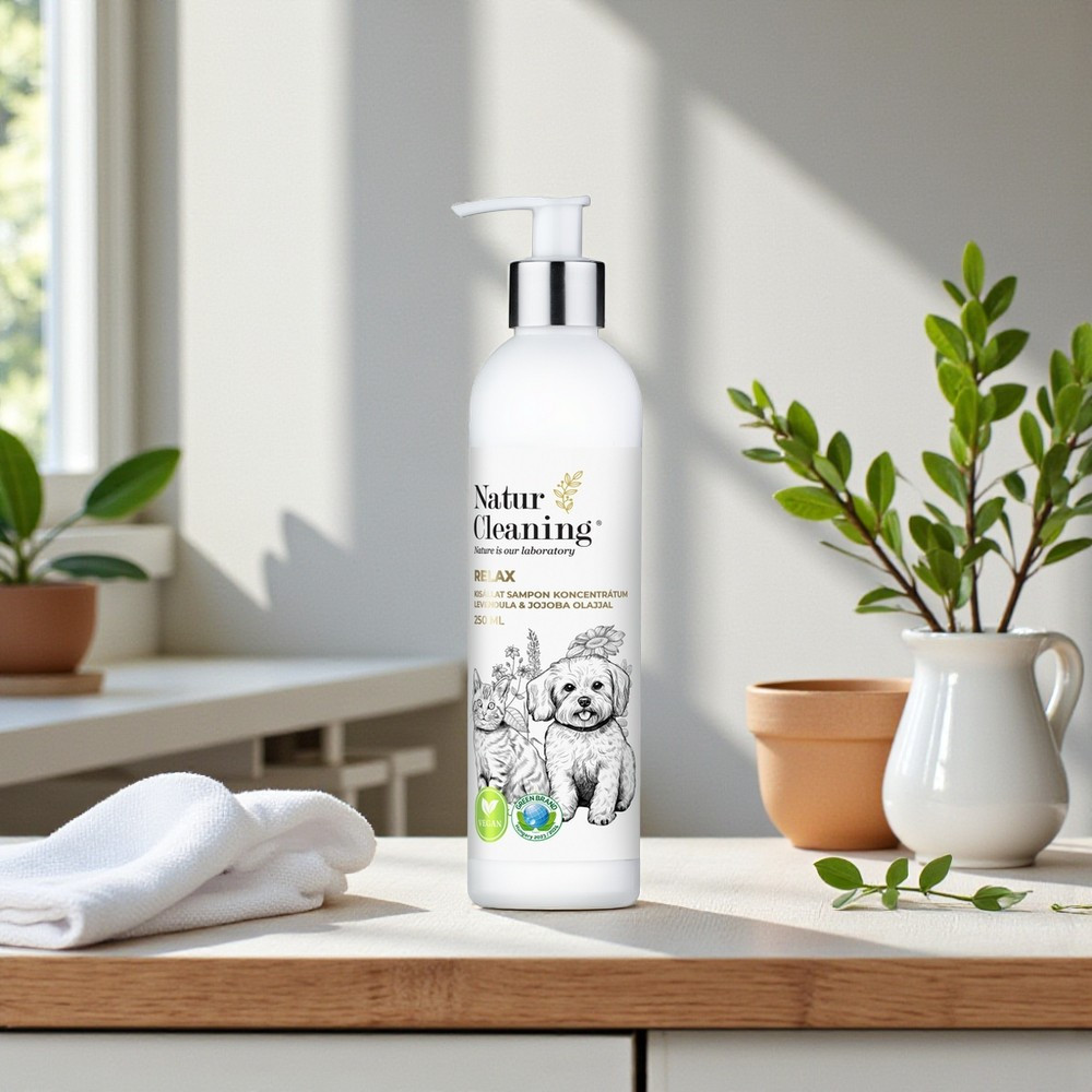 Naturcleaning Relax Kisállat sampon koncentrátum levendula & jojoba olajjal 250 ml Naturcleaning Relax Kisállat sampon koncentrátum levendula & jojoba olajjal 250 ml