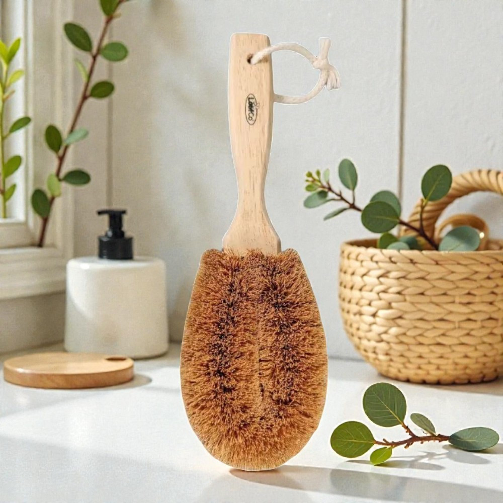 LoofCo nyeles kókuszrost kerti kefe - 1 db