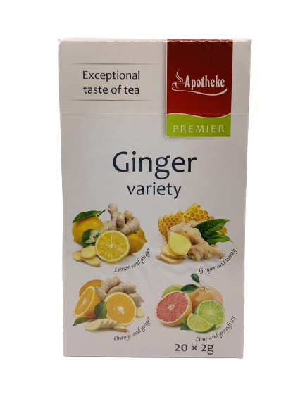 Apotheke - Gyömbér Variációk, Vegyes Gyümölcs Tea, 4*5 filter - Premier Selection