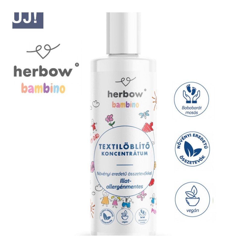 Herbow Bambino textilöblítő koncentrátum illat-allergénmentes 200 ml Herbow Bambino textilöblítő koncentrátum illat-allergénmentes 200 ml