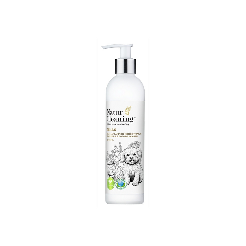 Naturcleaning Relax Kisállat sampon koncentrátum levendula & jojoba olajjal 250 ml Naturcleaning Relax Kisállat sampon koncentrátum levendula & jojoba olajjal 250 ml