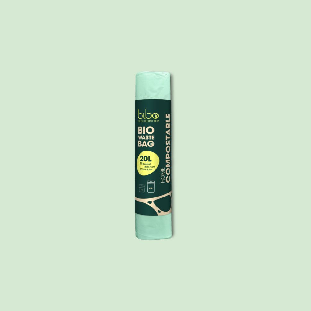 Bibo - bio hulladékgyűjtő zsák, 20l - 15 darab / roll