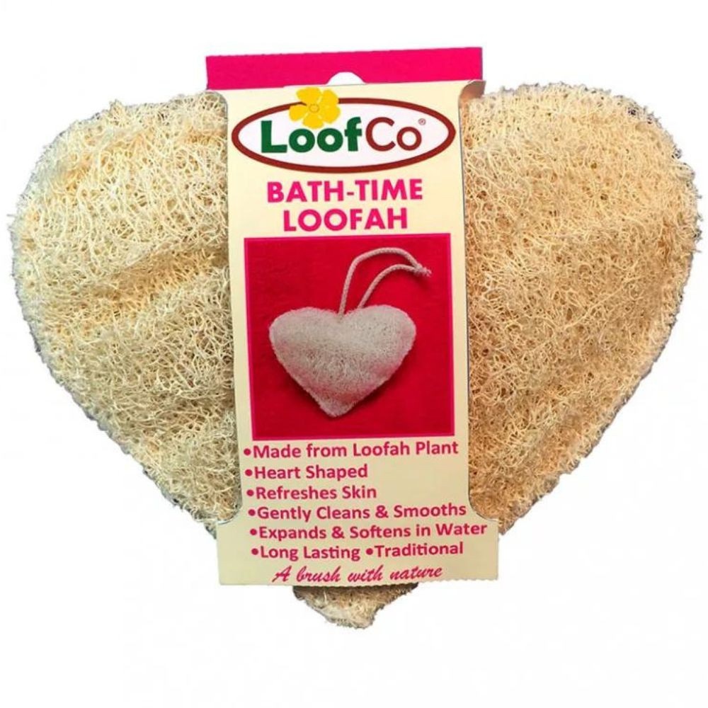 LoofCo Szív alakú luffa szivacs fürdéshez - 1 db